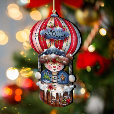 Frosty Journey Wooden Ornament by J. Mills-Price