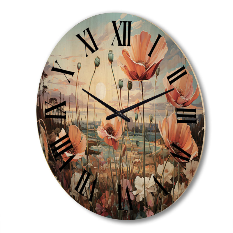 Très grande horloge murale Peach, Très grand