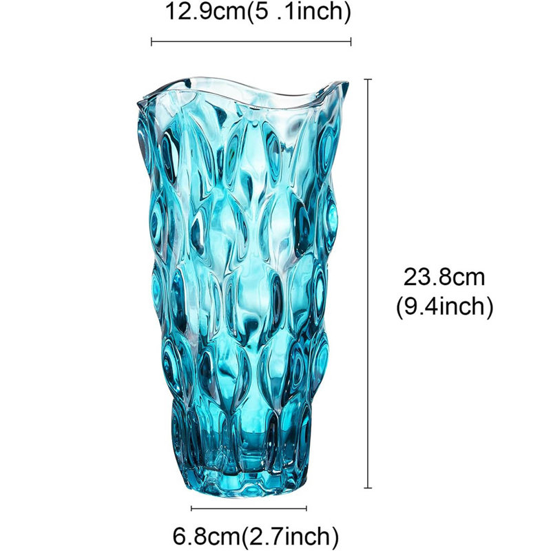 Glass Table Vase, Blue