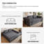 Canapé-lit avec coussin rectangulaire et coussins, fauteuil convertible, canapé de plancher et matelas de couchage, canapé-lit pliant en mousse à mémoire de forme pour chambre à coucher, gris-348809324