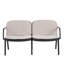 Causeuse d'extérieur en PP, structure noire avec coussin beige-260535101-260535100