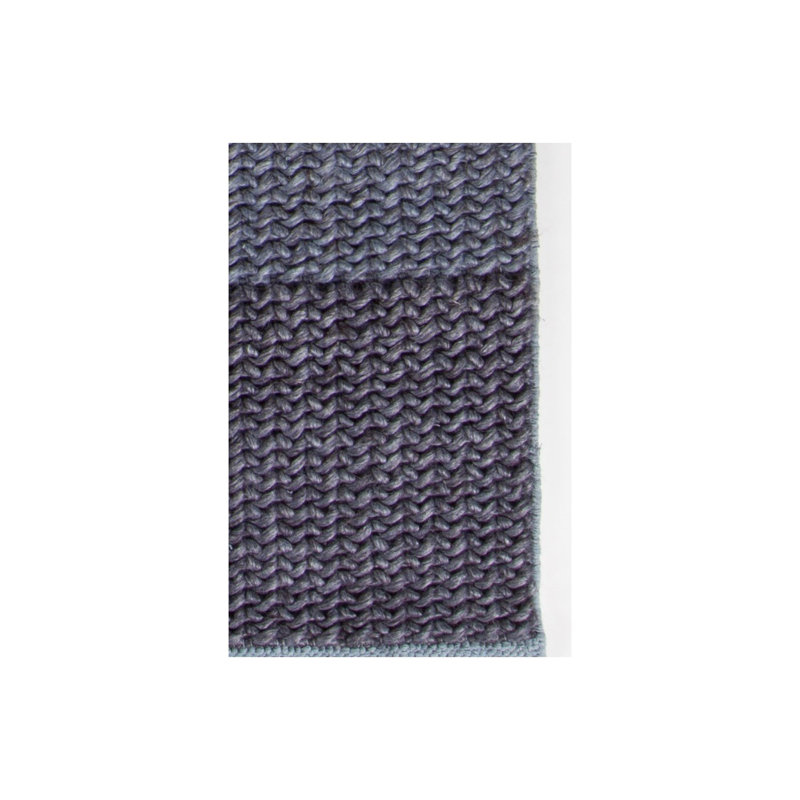 Tapis bleu tissé à la main Faynett, 5 pi x 7 pi 6 po