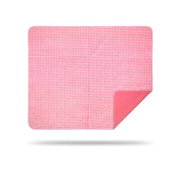  Jeté Gingham, l 60 po x L 70 po, Rose