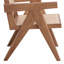 Chaise d'appoint en rotin et finition naturelle