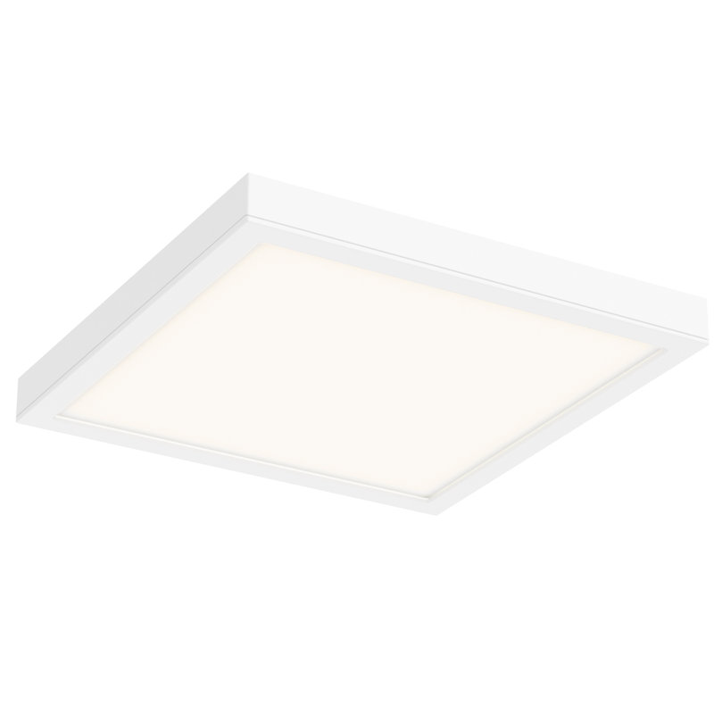 Plafonnier encastré 1 lumière Hayden-Blu, Blanc, 14"