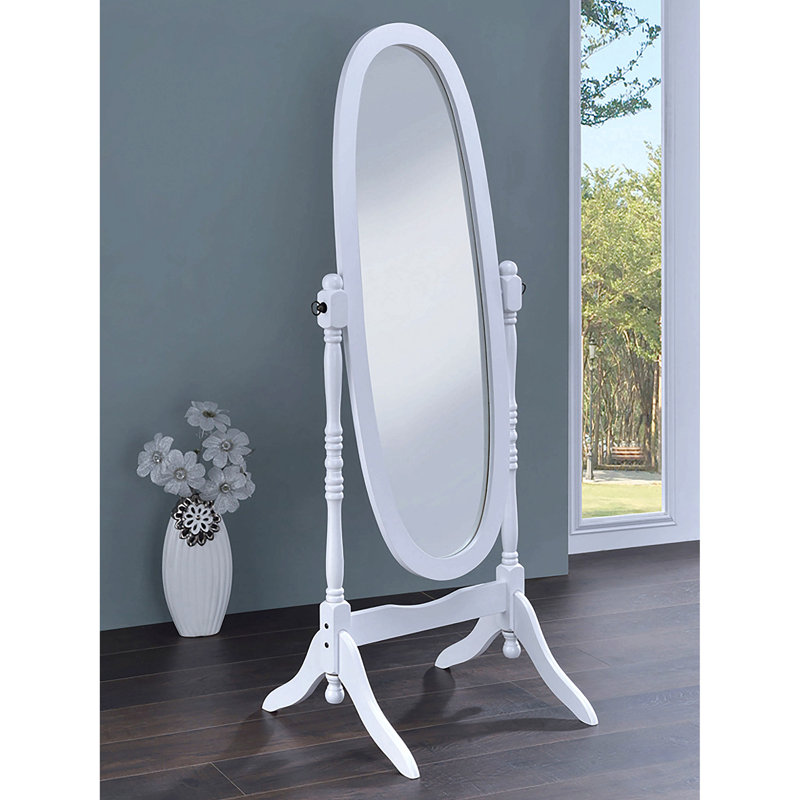Miroir ovale complet, White