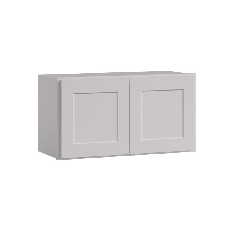 HOMEIBRO Cozy Design, meuble mural standard en contreplaqué, prêt à assembler, 76 cm (L) x 30 cm (P) x 46 cm (H), couleur gris tourterelle.