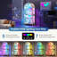 5-Tier Arched Display Cabinet with Glass Doors and RGB Lights for Trophy, Collectibles-1265179083