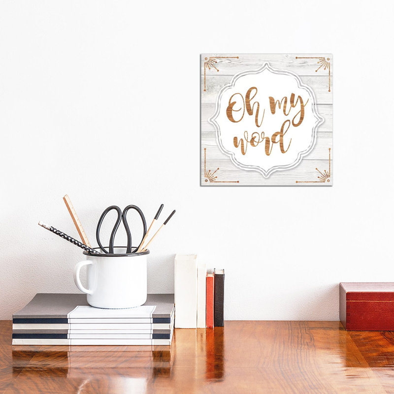 Oh My Word 1 Piece Wrapped Canvas Painting, 30.48cm H x 30.48cm W x 1.91cm D