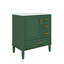 Ensemble de meuble-lavabo traditionnel 30 po, avec trois tiroirs, portes à fermeture douce, avec longues poignées en métal doré-724888906