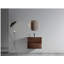 Coiffeuse murale peu encombrante avec lavabo en céramique et robinet monotrou, grande coiffeuse flottante avec rangement, pré-assemblée-584983482