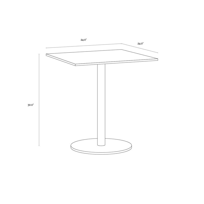 ENCO BISTRO TABLE - SQUARE - 24", 30" H x 24" W x 24" D