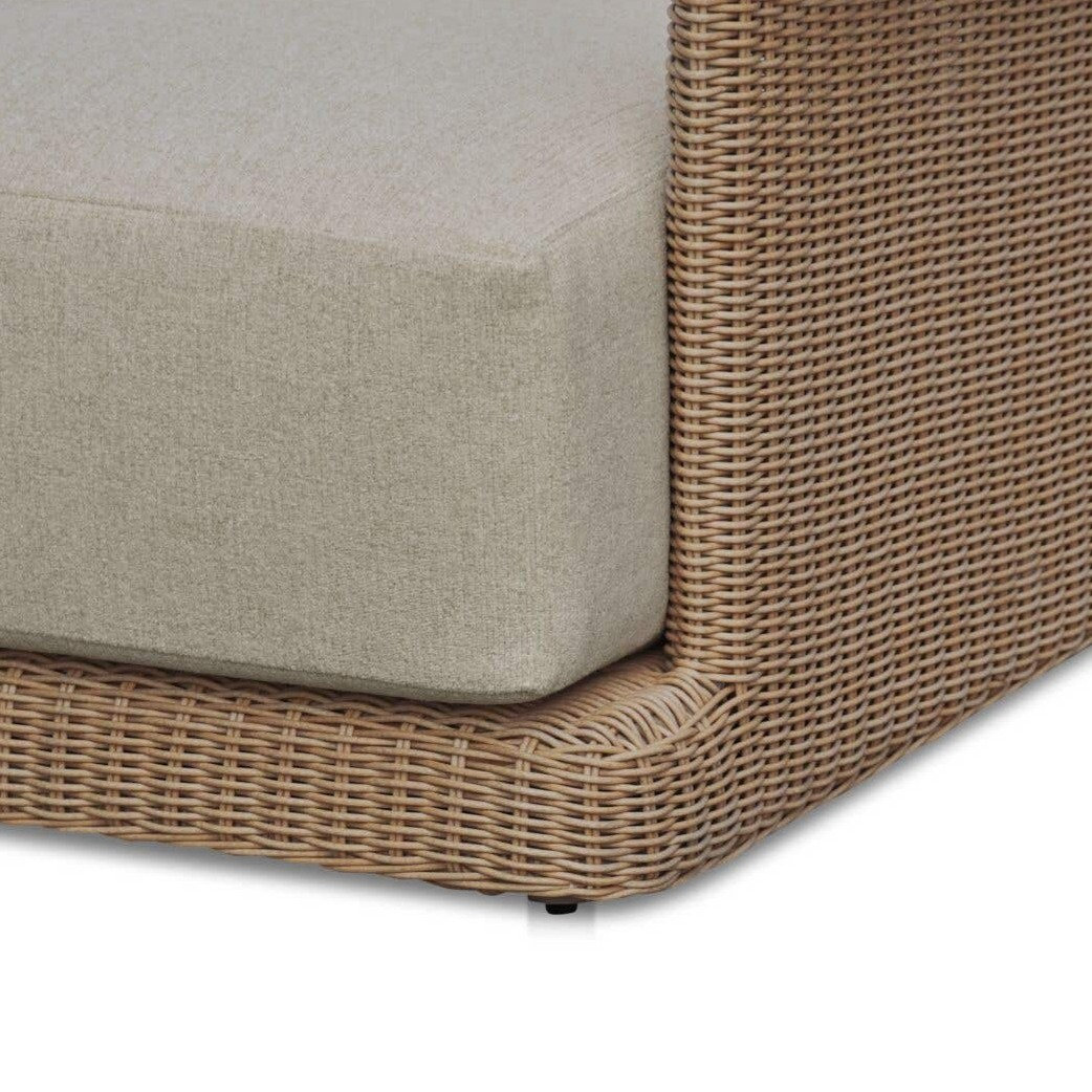 91" Patio Sofa, Beige, Brown