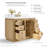 Aston 48" Bath Vanity Set in American Oak Finish with Alpine White Quartz Top-125959537-125959543