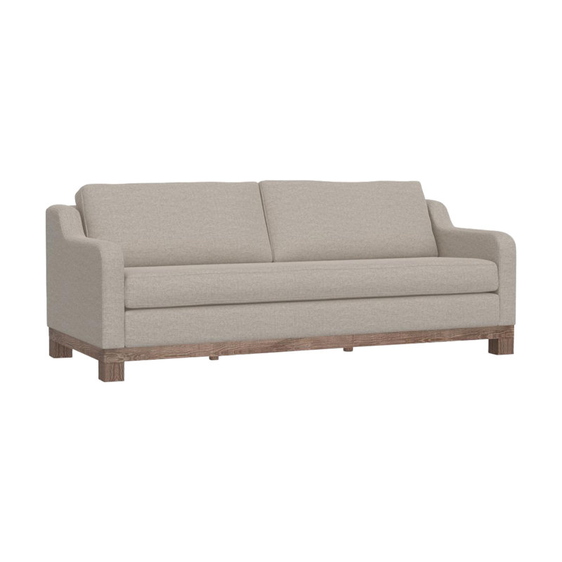 Canapé à 2 coussins Sama, coussins décoratifs, polyester 91 pouces, Beige huître