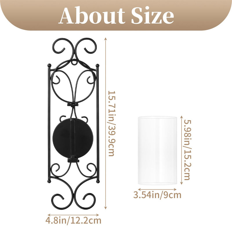 2 Piece Metal Candlestick Set