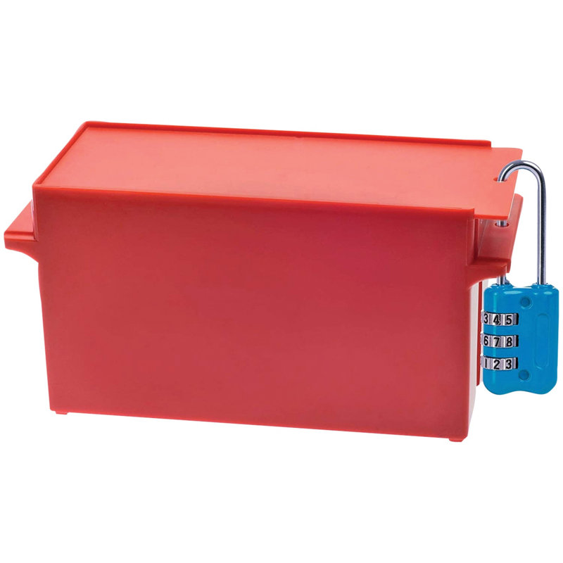Plateau à cash, Rouge, H 5,2 po x l 9,8 po xP 3,7 po