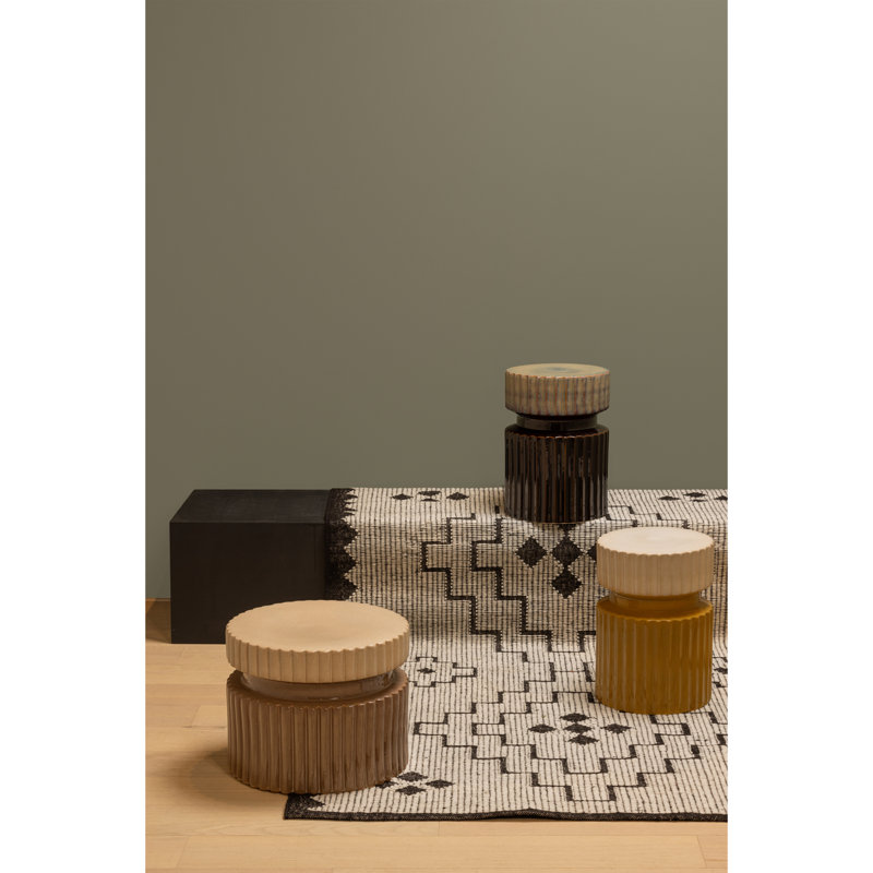 Geer Block Coffee Table, Brown, 48cm H x 45cm W x 45cm D