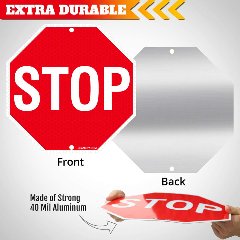 Panneau de signalisation en aluminium 12 po H x 12 po