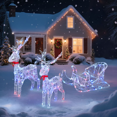 Christmas Deer Stuffed Holiday Accent