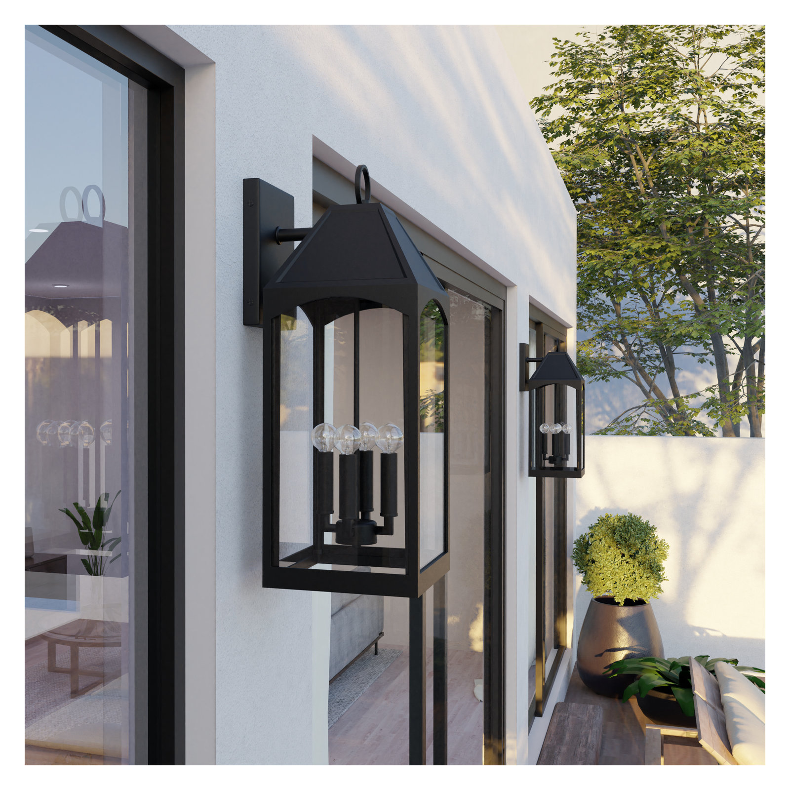 4 Light Outdoor Wall Light