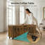 Coffre de rangement avec charnière de sécurité, coffre en bois manufacturé à 4 roues, 39,37 po x 15,74 po x 19,48 po pour chambre à coucher, salon et entrée-1623685936-1653478931