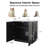 32'' Black Modern Cat Litter Box Enclosure