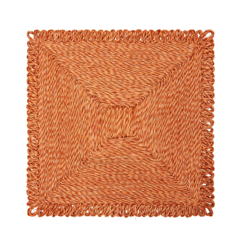 Loopy Square Place Mat, Clementine