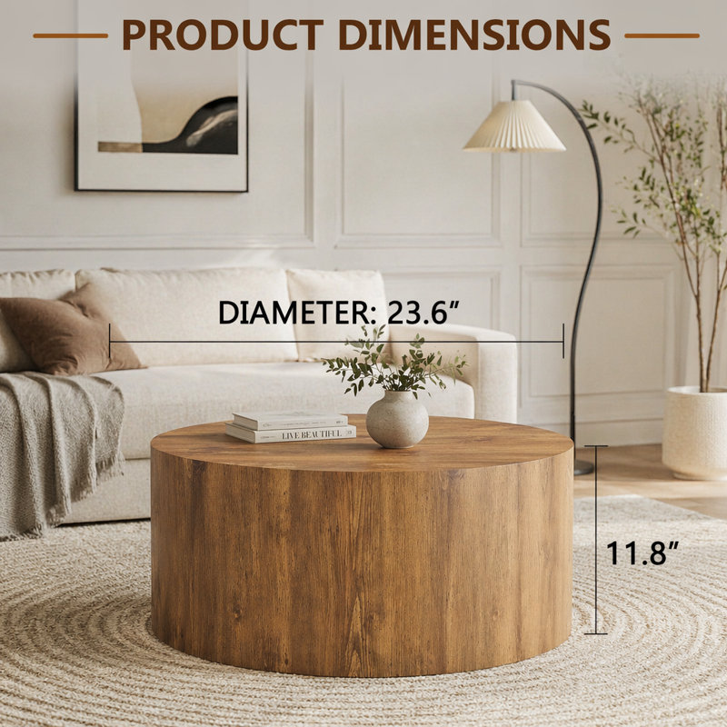 Round Coffee Table, Wood
