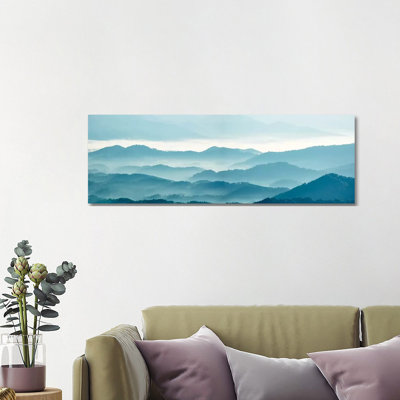 Misty Mountains X 1 Piece Wrapped Canvas Panoramic Wall Art