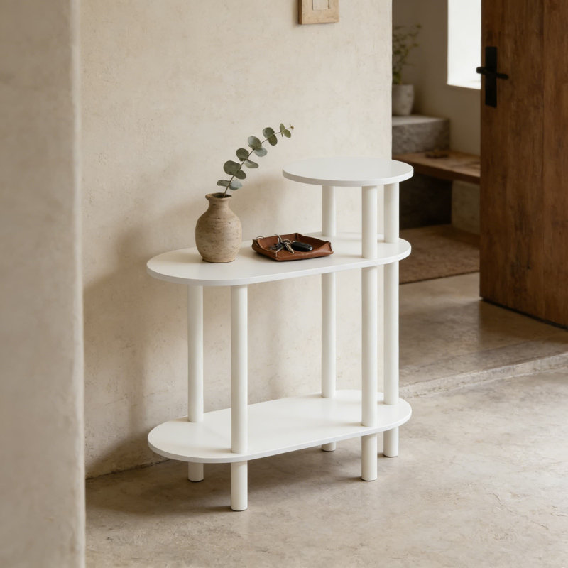 Table d'appoint ovale à 3 niveaux Turn-N-Tube