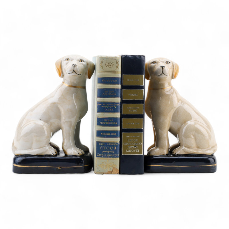 Porcelain Dog Figurines Pair