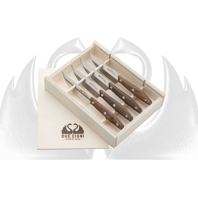 Florence 4 - Piece Stainless Steel Steak Knife Set, Brown