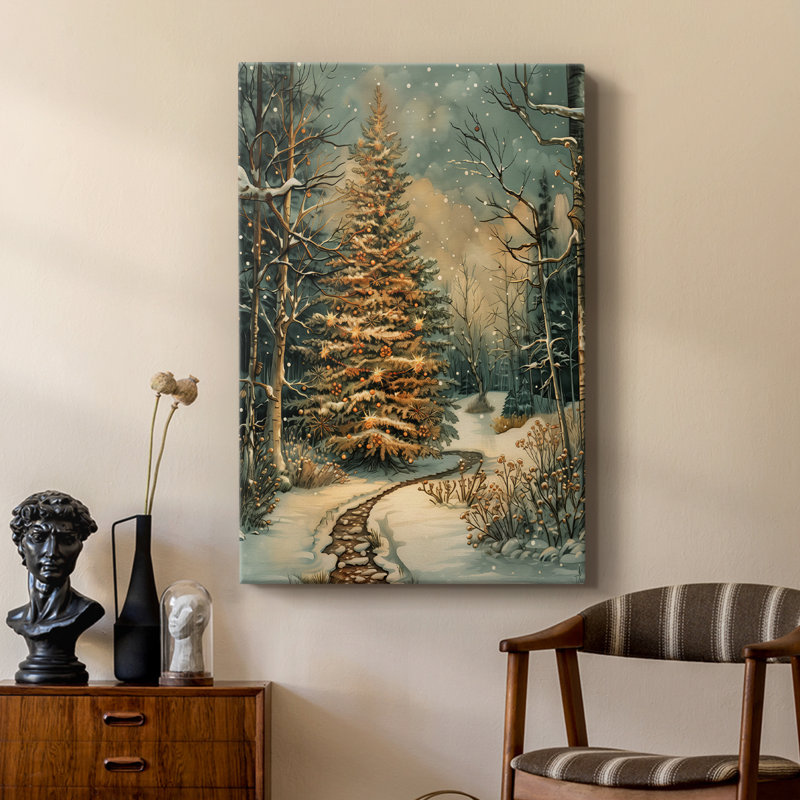 Art des fêtes de Noël DCxxxviii - galerie sur mesure Cavas, H 18 po x l 12 po