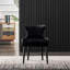 Ricky 6 Person Dining set - a Rectangular Wooden Dining Table with Metal Legs and a Set of 6 Quilted Velvet Dining Chairs for Dining Room - Modern Dining Table Set-651752956-651752928