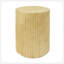 Table d'appoint cylindrique MGO, texture semblable au bois, couleur brun antique