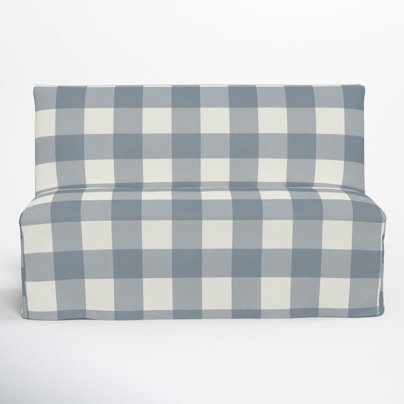 Ivanka Upholstered Bench, Gingham Chambray