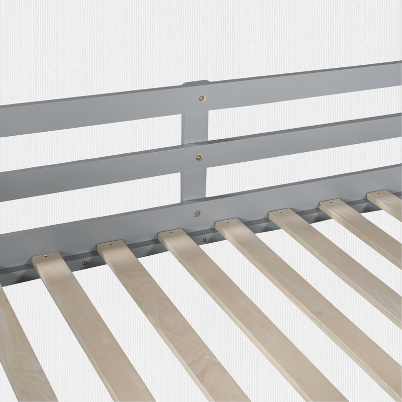 Twin Over Twin Bunk Bed, Gray
