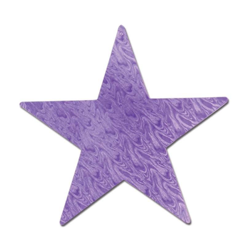 Décoration murale étoile en feuille en relief, H 5 po x l 5 po