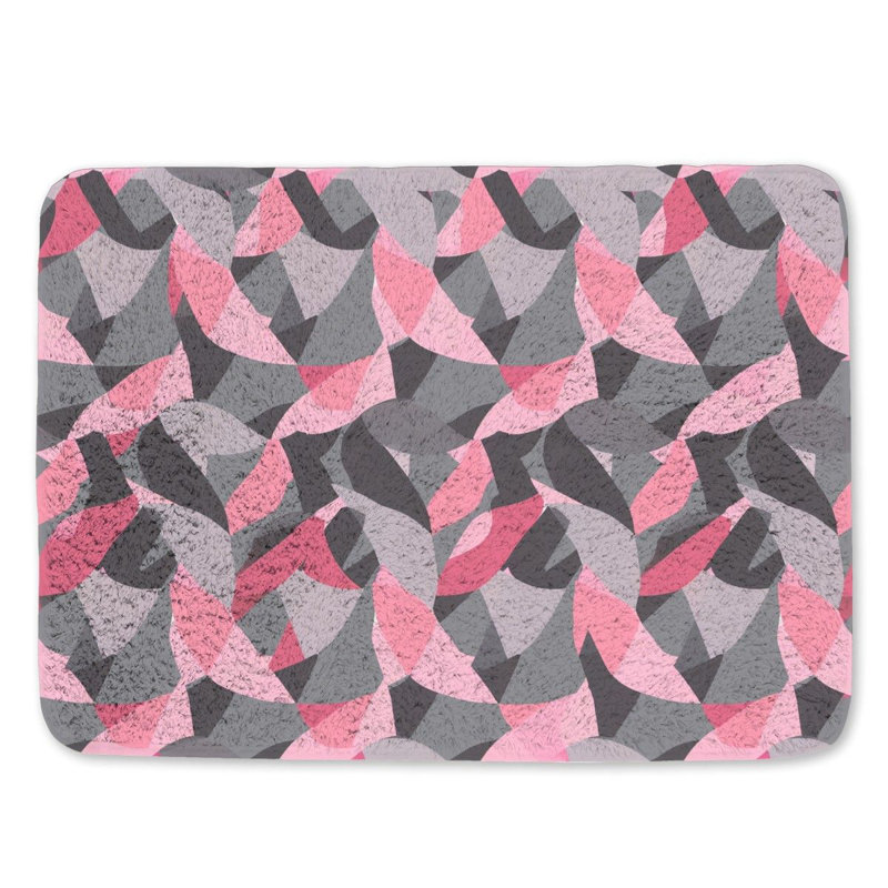 Tapis de bain floral, L 17 po x L 24 po