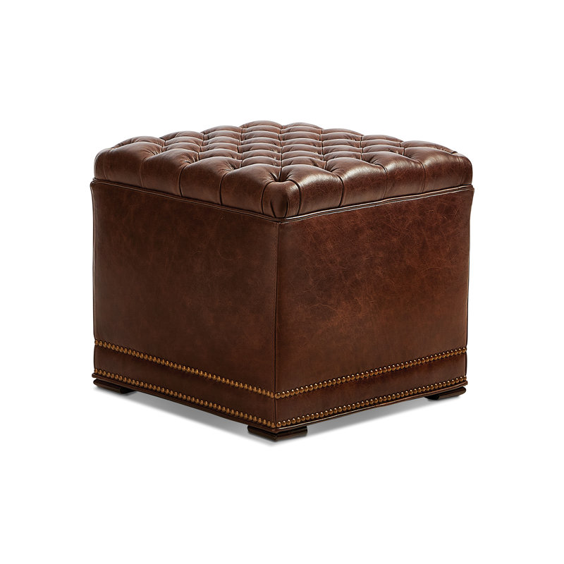 Lulu Tufted Ottoman, Dreamy Seasalt