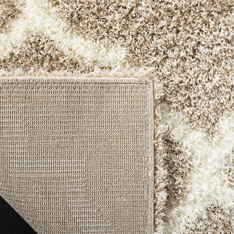 Tapis performance à poil long à motif géométrique Montréal Bertl, Rectangle 9 pi x 12 pi