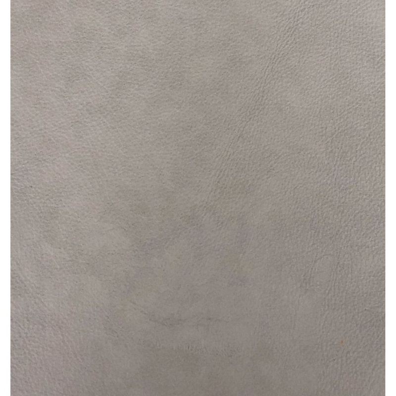Mattia 81" Genuine Leather Flared Arm Sofa, Dusty White Genuine Leather
