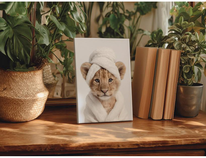 Art sur toile: Lion, H 60 po x l 40 po