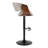 Arabelle Adjustable Faux Leather Bar Stool with Rounded T Footrest (Set of 2)-93302582-93302587