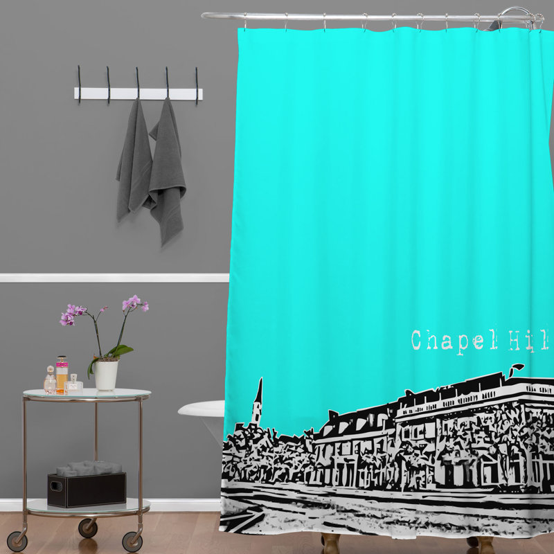 Rideau de douche simple chapel hill Bird Ave, Aigue-marine