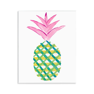 Art mural tropical à carreaux ananas par Julie DeRice