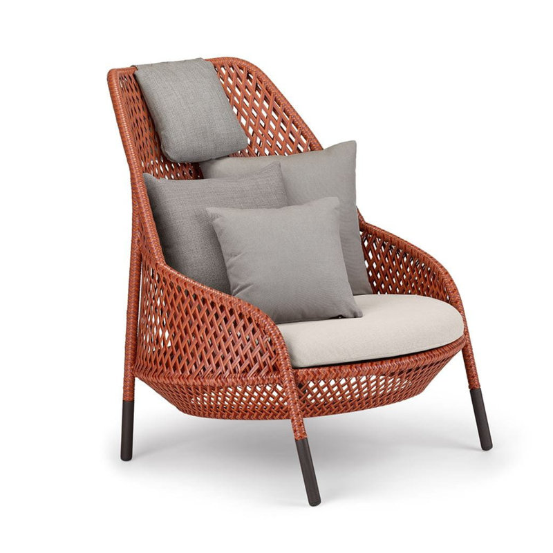 Ahnda Outdoor Lounge Chair, Elemental, Natura Dark Gray
