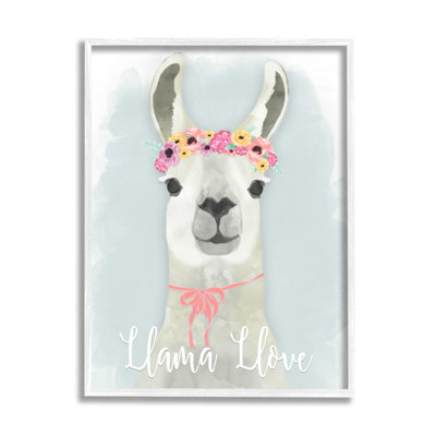 " Llama Love Pink Flower Tiara " by Jessica Mundo