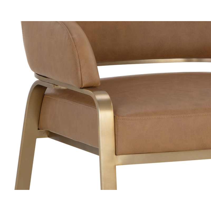 Malachi Upholstered Arm Chair, Brown